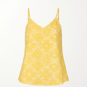 🌞 TE Crew Sunshine Yellow Printed Cami Top – Summer Chic! Size M